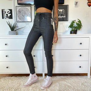BDG Coated lace up pants